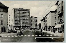 35390 W6300 Gießen , Lahn Gebrauchsspuren Ludwigplatz Cafe Hotel