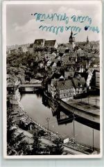 71522 W7150 Backnang - Ev. Stiftskirche Stadtturm Kath. Kirche