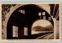 34513 W3544 Waldeck , Hess - Sperrmauer Edersee Schloß Waldeck