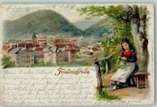 99894 O5804 Friedrichroda 1901 Lithographie Tracht
