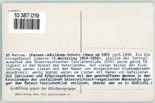Matrashaus Franz-Eduard-Matras-Haus 1921 Künstlerkarte sign. Bruno Hess Beschreibung aufgeklebt