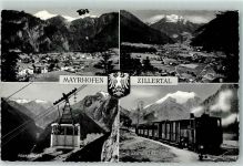 6290 Mayrhofen Gebrauchsspuren gegen Ahornspitze Penkenbahn Zillertalbahn gegen Grünberg