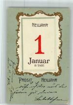 Neujahr - 1. Januar 31 Tage , gute Erhaltung AK Datumskarte 1904