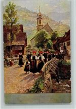 Serie IV Nr. 8 Kirchgang in Gutach, Trachten Hasemann