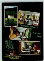 34626 W3579 Neukirchen , Knüllgeb - Gasthaus Justus-Ruh Gastraumansichten Rehe