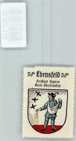 96250 W8629 Ebensfeld - Vignette Wappen Kaffee Hag 1920-1940