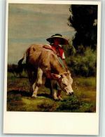 Mädchen mit Rind AK Koller, R.