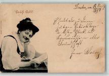 Grüß Gott - 1897 Verlag Römmler & Jonas AK Liebesbrief