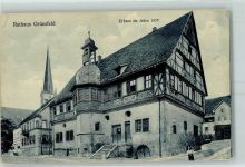 97947 W6974 Grünsfeld 1910 Gebrauchsspuren Rathaus erb. 1579