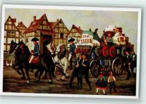 Nr. 284 Hess. Trachten - Hochzeitswagen, Nr. 274 - Hess. Trachten, sign Lins , gute Erhaltung AK Hess. Tracht, Mandt Künstlerkarte