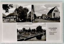 63486 W6454 Bruchköbel - Rathaus Kirchturm Hauptstraße Schwimmbad