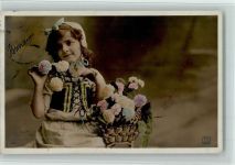 F.K. Paris - Nr. 257 Mädchen mit Blumen AK Walery, Paris