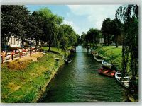 W2254 Friedrichstadt , Eider Mittelburggraben Ruderboote Ruderboot