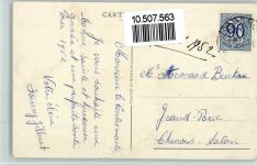 Postkutsche kommt in das Dorf AK Neujahr 1952