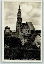 01917 O8290 Kamenz - Hauptkirche St. Marien und Roter Turm
