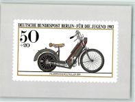 Für die Jugend 1983 - Hildebrand & Wolfmüller Motorrad Berlin, Michel 694 AK Briefmarkenabbildung