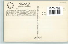 Ausstellung - Expo 1967 - Ile Sainte-Helene, sehr gute Erhaltung AK