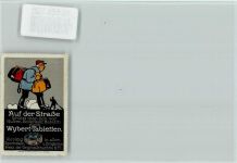Wybert Tabletten - Auf der Straße - Litho Vignette