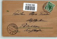 Holz Imitation - Gruss aus u. Gedicht über die Postkarte Poesie Lithographie