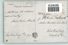 J. Wenig - Prijemne Velikonoce - Frau in Tracht sammelt Eier von Hühnern ein AK Ostern 1919 Künstlerkarte
