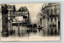 75000 Paris 1910 - Hochwasser Boulevard Diderot angle de la rue de Bercy