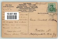 handgemalt Winter Neujahr 1909 Gebrauchsspuren