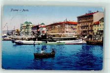 Rijeka Fiume - Hafen Dampfer Ruderboot