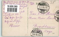 66111 W6600 Saarbrücken 1916 - Mittlere Bahnhofstraße Feldpost
