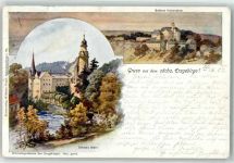 08118 O9509 Hartenstein b Zwickau 1902 Künstlerkarte Schloss Hartenstein Schloss Stein