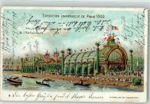Paris Exposition Universelle 1900 Palais de l'Horticulture Architektur Lithographie