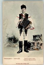 Trencin Trentschin - Bauernbursche Tracht Zieharmonika