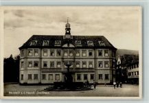 67433 W6730 Neustadt an der Weinstraße 1937 Foto AK Stadthaus, Brunnen, Rathaus-Drogerie AK