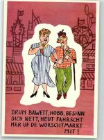 67098 W6702 Bad Dürkheim - Humor Wurtstmarktpostkarte