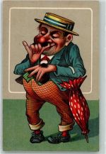 Schnupftabak Kuriose Figur AK Humor