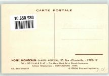 75000 Paris Künstlerkarte Hotel Montcalm Rue d`Hauteville