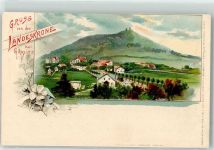 02826 O8900 Görlitz , Neiße 1900 Lithographie Landeskrone