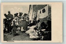 Marktszene Motiv Mazedonien Gebrauchsspuren