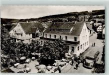 97708 W8733 Bad Bocklet Foto AK Omnibus Gasthaus Pension Laudensack