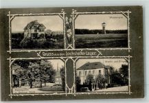 25551 W2214 Lockstedt , Holst 1917 - Lockstedter Lager Wasserturm Kasinogarten und Denkmal Wache und Eingang Feldpost