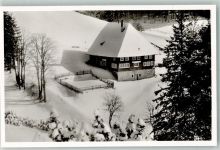 78120 W7743 Furtwangen im Schwarzwald Winter Pension Haus Pelzkappe Katzensteig
