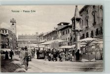 37100 Verona - Piazza Erbe Marktszene