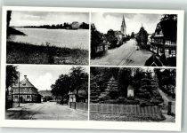 77866 W7597 Diersheim Foto AK Kriegerdenkmal Rathaus Hauptstrasse Kirche