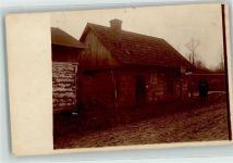 Soldat vor Bauernhaus Militär Polen Privatfoto AK