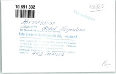 97450 W8725 Arnstein , Unterfr FOTO KEINE AK Hotel Napoleon Gaststube Ort handschriftlich