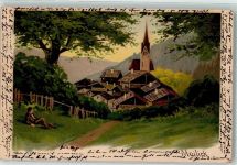 Verlag Winkler & Voigt 5245 Blick auf das Dorf Wandern Mailick, A. 1903 Lithographie / Künstlerkarte