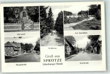 21244 W2110 Sprötze - Ehrenmal Dorfstraße Sportplatz Hauptstraße Waldweg