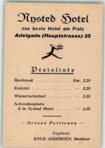 Nysted Gebrauchsspuren Hotel Nysted Preisliste Keine AK