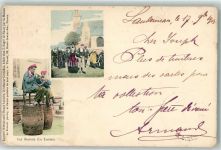 29800 Landerneau 1901 Foto AK Tracht Musiker Ort lt. Stempel