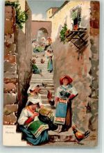 00100 Roma Rom Lithographie Tracht