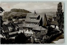 64658 W6145 Lindenfels , Odenw Gebrauchsspuren Pension Windeck Foto AK
